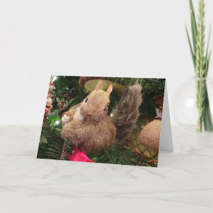 Squirrel Ornament Christmas Card 7x5 Frameable