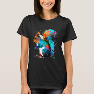 Squirrel Paint Splatter Yard Squirrel Splatter T-Shirt