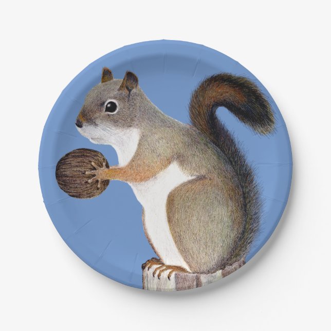 Squirrel Paper Plate (Front)