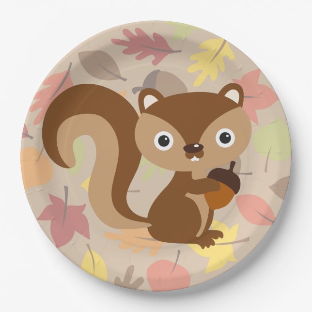 Squirrel Paper Plate (Front)