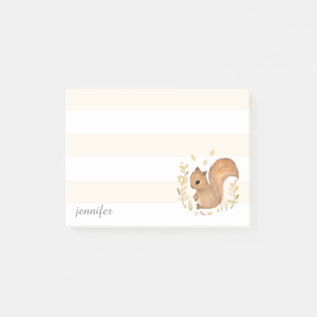 Squirrel Personalise Post-it® Notes (Front)