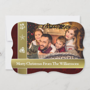 Squirrel Photo Bomb Family Photo Christmas Fancy Holiday Card