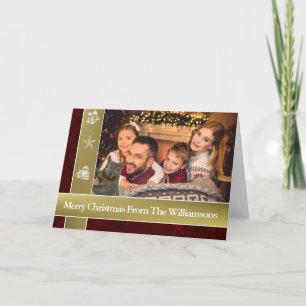 Squirrel Photo Bombs Family Photo Christmas Holiday Card