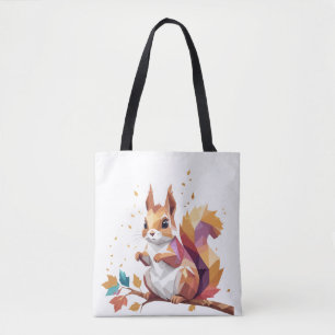 Squirrel Playful Adorable Fun Animal Colourful Coo Tote Bag