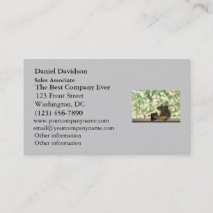 Squirrel Playing Piano Business Card