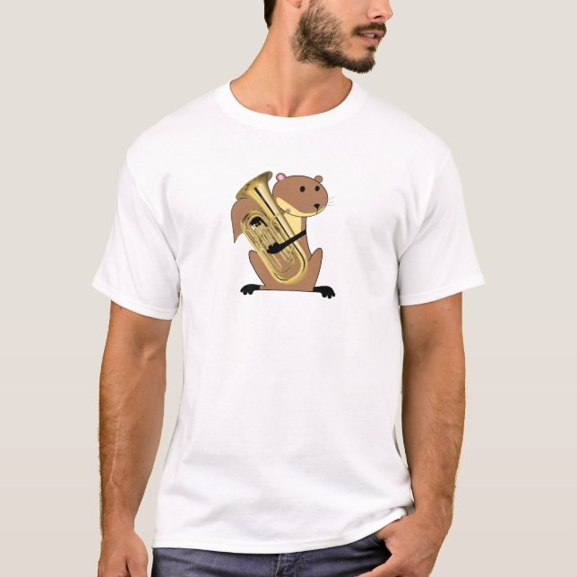 Squirrel Playing the Euphonium T-Shirt (Front)