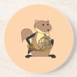 Squirrel Playing the French Horn Coaster
