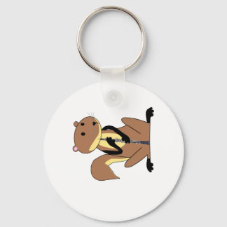 Squirrel Playing the Oboe Key Ring