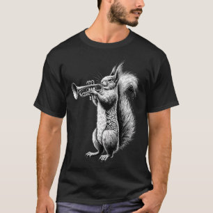 Squirrel Playing Trumpet Trumpeter Instrument Musi T-Shirt