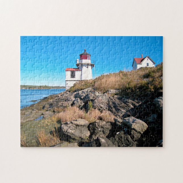 Squirrel Point Lighthouse, Kennebec River, Maine Jigsaw Puzzle (Horizontal)