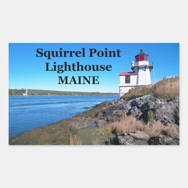 Squirrel Point Lighthouse, Maine Stickers (Front)