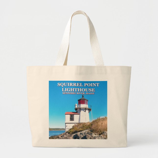 Squirrel Point Lighthouse, Maine Tote Bag (Front)