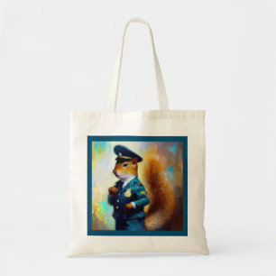 Squirrel Policeman Tote Bag