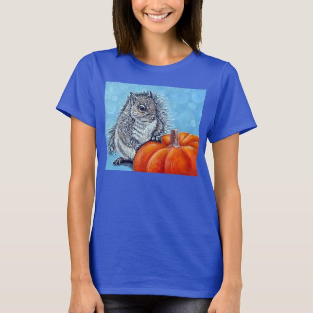 Squirrel Pumpkin Painting T-Shirt (Front)