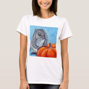Squirrel Pumpkin Painting T-Shirt