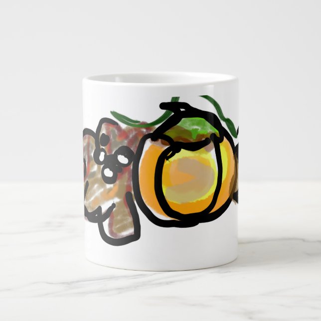 Squirrel pumpkins  large coffee mug (Front)