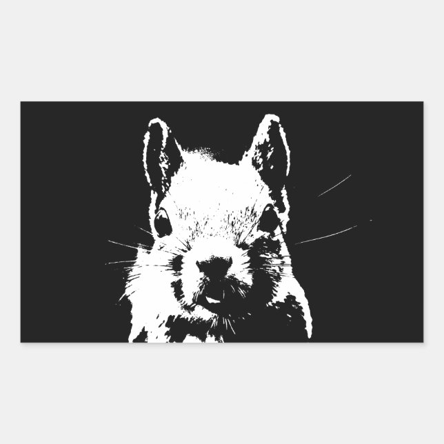 Squirrel Rectangular Sticker (Front)