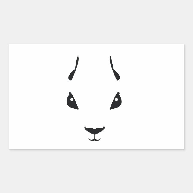 squirrel rectangular sticker (Front)