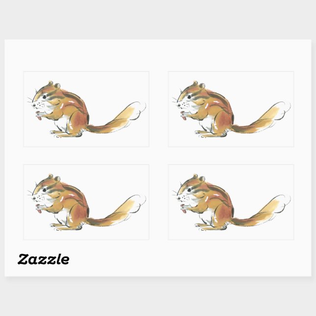 Squirrel Rectangular Sticker (Sheet)