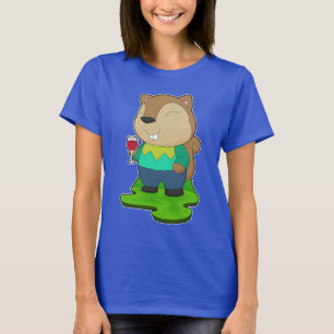 Squirrel Red wine T-Shirt