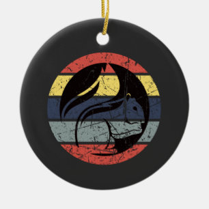 Squirrel Retro  Ceramic Tree Decoration