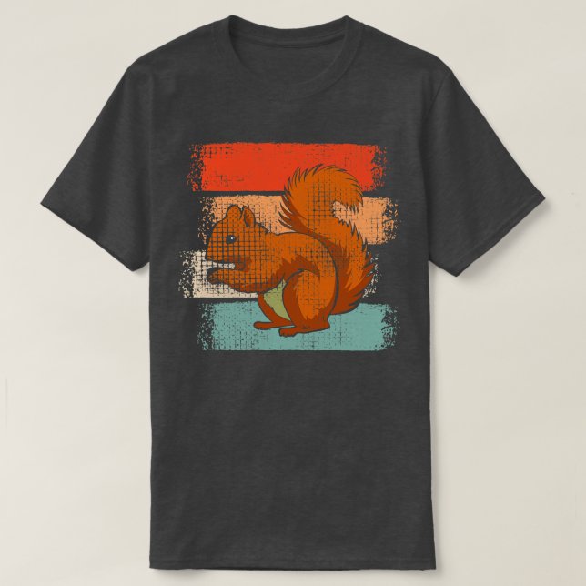 Squirrel Retro T-Shirt (Design Front)