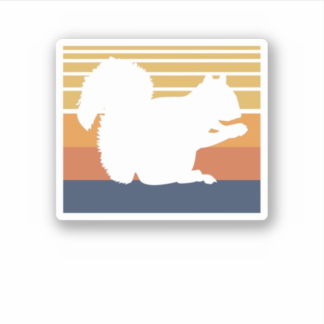 Squirrel Retro Vintage 60s 70s Animal Squirrel Lov (Front)