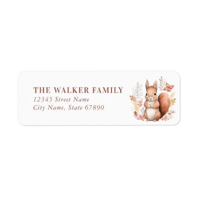 Squirrel Return Address Labels (Front)