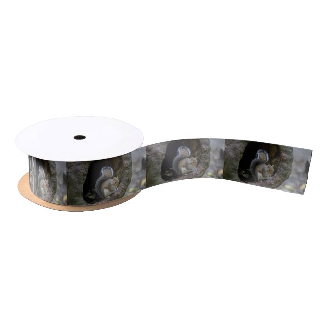 Squirrel Ribbon Satin Ribbon (Spool)