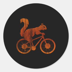 Squirrel Riding A Bicycle Bike Squirrel Classic Round Sticker