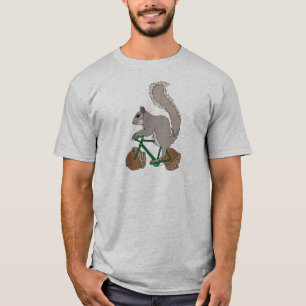 Squirrel Riding Bike With Acorn Wheels T-Shirt
