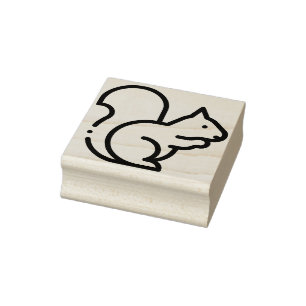 Squirrel Rubber Stamp