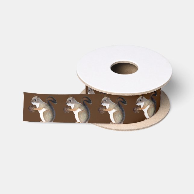 Squirrel Satin Ribbon (Spool)