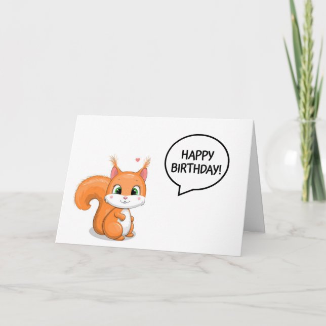 SQUIRREL SAYS SAVE SOME NUTS FOR HIM CARD (Front)