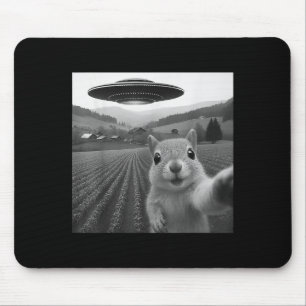 Squirrel Selfie With Alien Ufo Funny Gifts For Men Mouse Mat