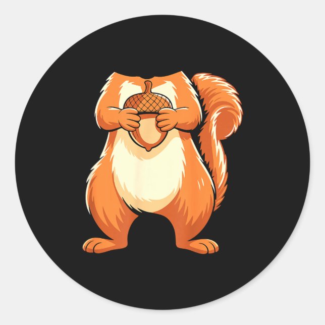 Squirrel Shirt Adult Men Women Kids Body Squirrel  Classic Round Sticker (Front)