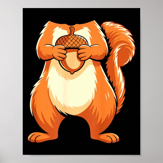 Squirrel Shirt Adult Men Women Kids Body Squirrel  Poster (Front)