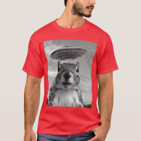 Squirrel Sie With Alien UFO Funny Squirrel Gifts F
