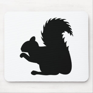Squirrel Silhouette Mouse Mat