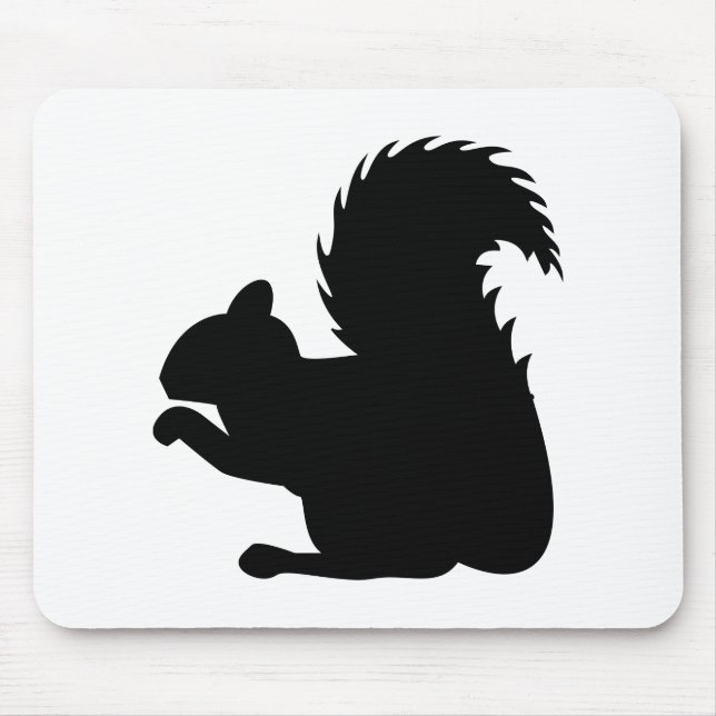 Squirrel Silhouette Mouse Mat (Front)