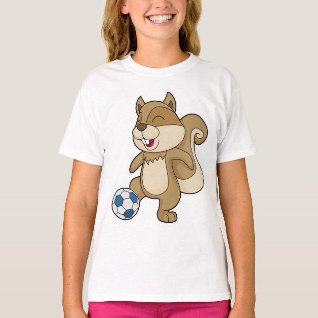 Squirrel Soccer player Soccer T-Shirt (Front)