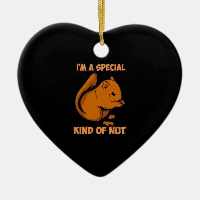 Squirrel - Special Kind Of Nut Ceramic Tree Decoration (Front)