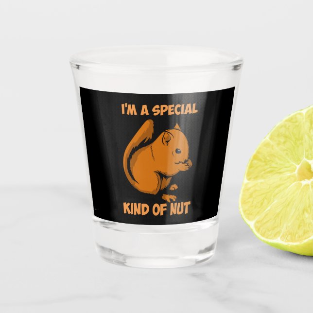 Squirrel - Special Kind Of Nut Shot Glass (Front)