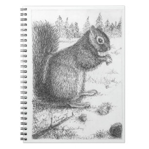 Squirrel Spiral Note Book