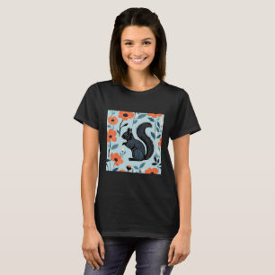 Squirrel Spring Flowers Art T-Shirt