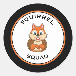 Squirrel Squad Circle Disc Classic Round Sticker