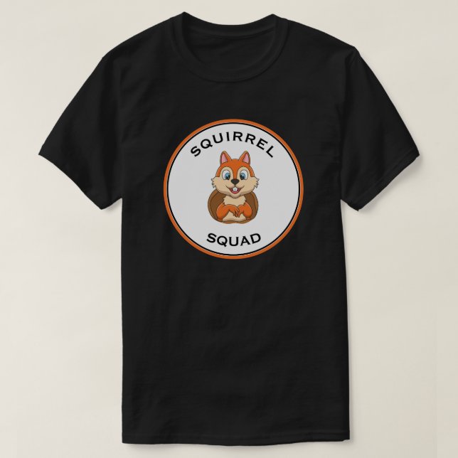 Squirrel Squad Circle Disc T-Shirt (Design Front)