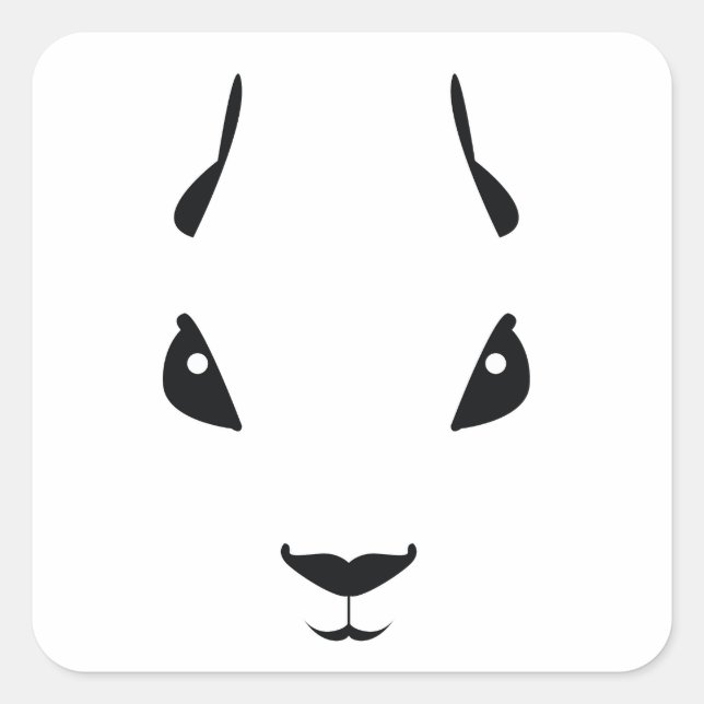 squirrel square sticker (Front)