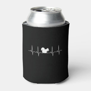 Squirrel - Squirrel Heartbeat Squirrel Lover Gift Can Cooler