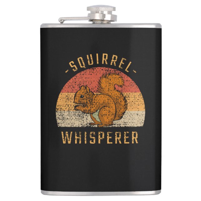 Squirrel - Squirrel Whisperer Hip Flask (Front)